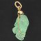 Engraved Emerald and 18 Karat Gold Pendant Charm, 1960s, Image 7