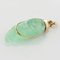 Engraved Emerald and 18 Karat Gold Pendant Charm, 1960s, Image 5