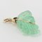 Engraved Emerald and 18 Karat Gold Pendant Charm, 1960s 4