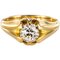 19th Century 0.80 Carat Diamond and 18 Karat Yellow Gold Bangle Ring 1