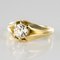 19th Century 0.80 Carat Diamond and 18 Karat Yellow Gold Bangle Ring 7