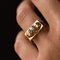 Diamond and 18 Karat Yellow Gold Tank Ring, 1940s 5