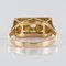 Ring aus 18 Karat Gelbgold in Diamanten-Optik, 1940er 10