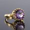 Französischer Gold Amethyst Ring, 1900er 12