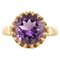 Französischer Gold Amethyst Ring, 1900er 1