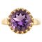 French Gold Amethyst Ring, 1900s, Image 1