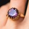 French Gold Amethyst Ring, 1900s, Image 5