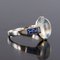 2.30 Carat Moonstone and Calibrated Sapphire White Gold Ring 12