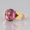 Anello con foglie in tormalina rosa a forma di foglie in oro a 18 carati, anni '60, Immagine 3