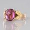Pink Tourmaline 18 Carat Gold Leaves Ring, 1960s 3