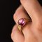 Pink Tourmaline 18 Carat Gold Leaves Ring, 1960s, Image 4