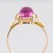 Pink Tourmaline 18 Carat Gold Leaves Ring, 1960s 7