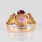 Pink Tourmaline 18 Carat Gold Leaves Ring, 1960s 12