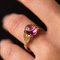 Pink Tourmaline 18 Carat Gold Leaves Ring, 1960s, Image 8