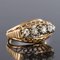 Diamond Gold Platin Kuppel Ring, 1950er 7