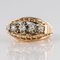 Diamond Gold Platin Kuppel Ring, 1950er 3