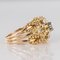 Diamond 18 Karat Yellow Gold Cords Dome Ring, 1960s, Image 10