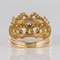 Diamond 18 Karat Yellow Gold Cords Dome Ring, 1960s 14