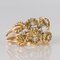Diamond 18 Karat Yellow Gold Cords Dome Ring, 1960s 12