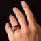 French Calibrated Ruby and Gold Tank Ring 6