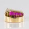 French Calibrated Ruby and Gold Tank Ring 5