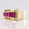 French Calibrated Ruby and Gold Tank Ring 3