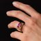 French Calibrated Ruby and Gold Tank Ring 8