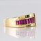 French Calibrated Ruby and Gold Tank Ring, Image 9