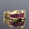 French Calibrated Ruby and Gold Tank Ring 12