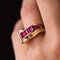 French Calibrated Ruby and Gold Tank Ring 4