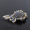 French Sapphire, Diamond, Platinum and White Gold Bouquet Brooch, 1950s, Image 11