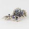 French Sapphire, Diamond, Platinum and White Gold Bouquet Brooch, 1950s 3