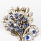 French Sapphire, Diamond, Platinum and White Gold Bouquet Brooch, 1950s, Image 4