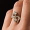 French Diamond Gold Platinum Ring, Image 3