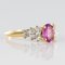 Pink Sapphire, Diamond, Gold and Platinum Ring 12