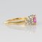 Anello rosa con zaffiro, diamante, oro e platino, Immagine 11