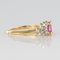 Pinker Saphir, Diamant, Gold und Platin Ring 11