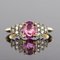 Pink Sapphire, Diamond, Gold and Platinum Ring, Image 6