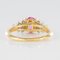 Anello rosa con zaffiro, diamante, oro e platino, Immagine 13