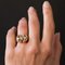 French Diamond and Gold Tank Ring 12