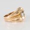 French Diamond and Gold Tank Ring 9