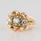 French Diamond and Gold Tank Ring 3