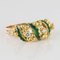 Green Enamel Diamond and Gold Ring, 1980s, Image 13