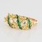 Anillo de diamantes y oro verde esmaltado, años 80, Imagen 3