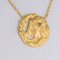 French Diamond and 18 Karat Yellow Gold Thin Chain with Medallion, Image 9