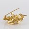 French 18 Karat Yellow Gold Knot Brooch, 1950s 18