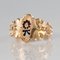 French 19th Century 3 Enamelled 18 Karat Rose Gold Ring 7