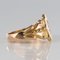 French 19th Century 3 Enamelled 18 Karat Rose Gold Ring 9