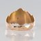 French 19th Century 3 Enamelled 18 Karat Rose Gold Ring 12
