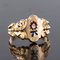 French 19th Century 3 Enamelled 18 Karat Rose Gold Ring 5